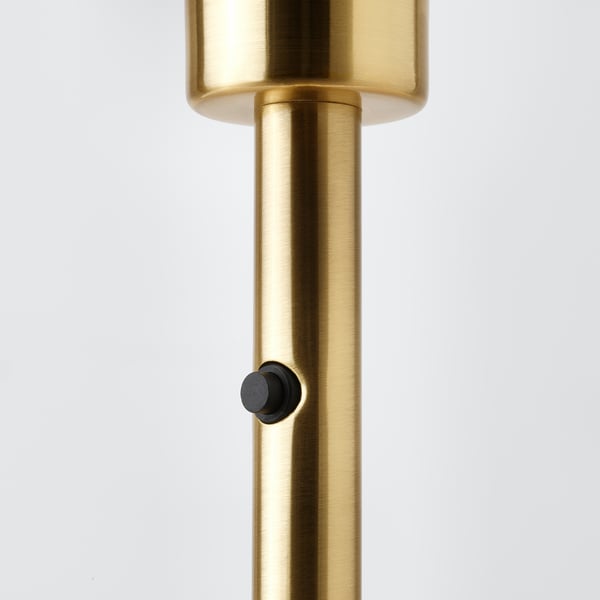 SKAFTET floor lamp base, brass-colour, 29 cm