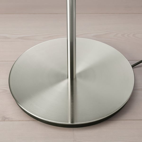 SKAFTET floor lamp base, nickel-plated, 29 cm