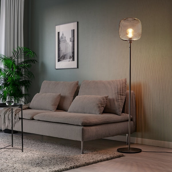 SKAFTET Base for floor lamp - nickel-plated ,