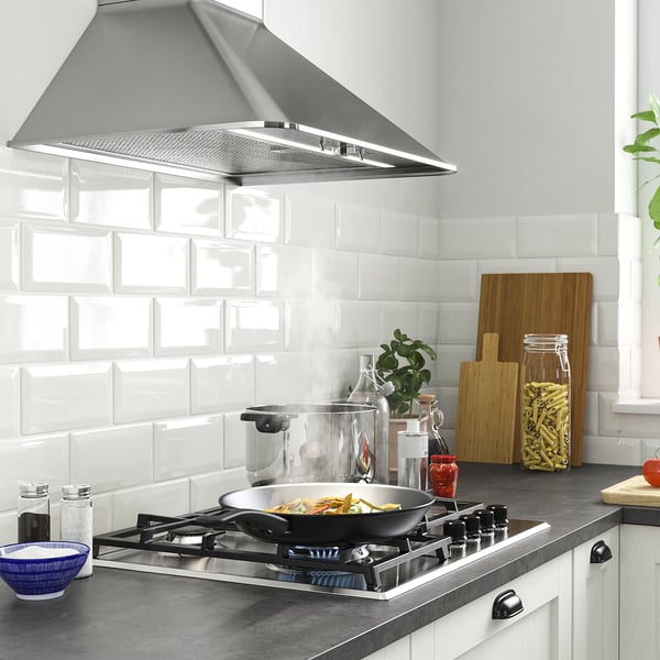 SKÅLAN Gas hob, 300 stainless steel,59 cm