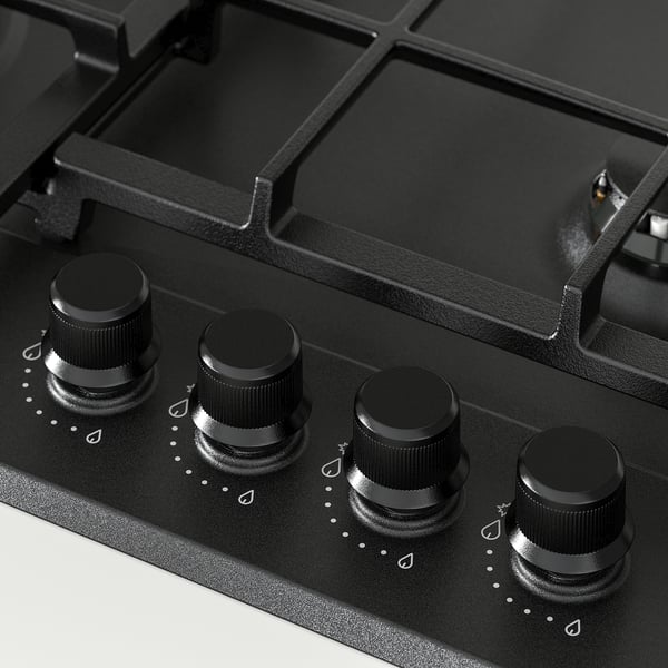 SKÅLAN Gas cooktop, 300 black, 59 cm , 59 cm