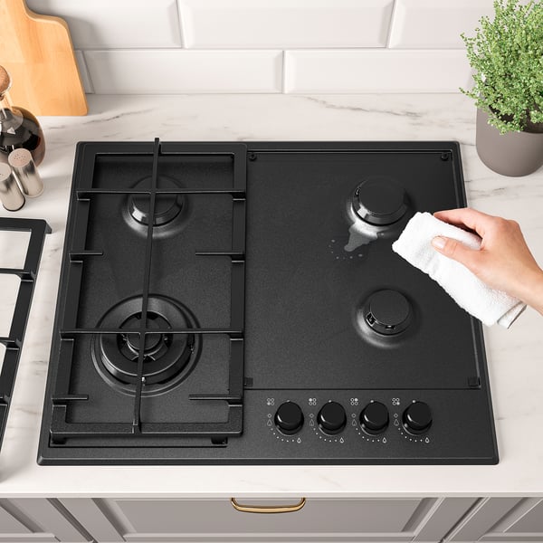 SKÅLAN Gas cooktop, 300 black, 59 cm , 59 cm