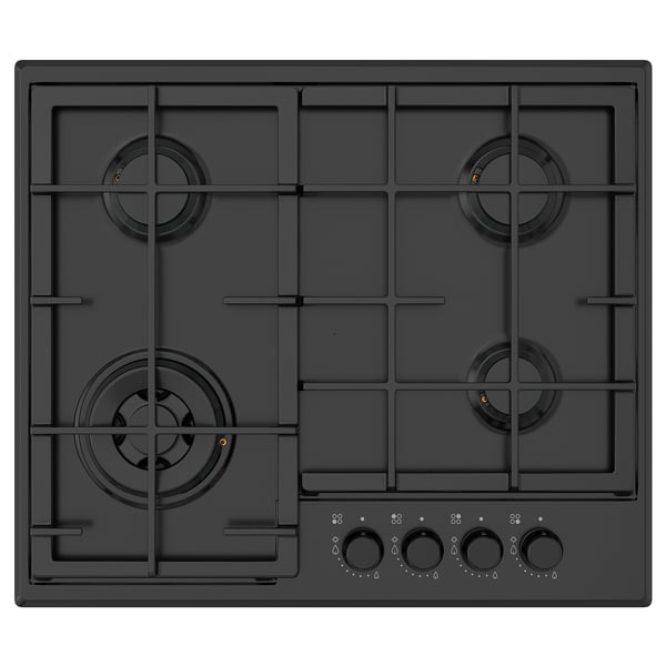 SKÅLAN Gas cooktop, 300 black, 59 cm , 59 cm