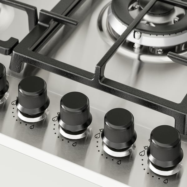 SKÅLAN gas hob, IKEA 500 stainless steel, 74 cm