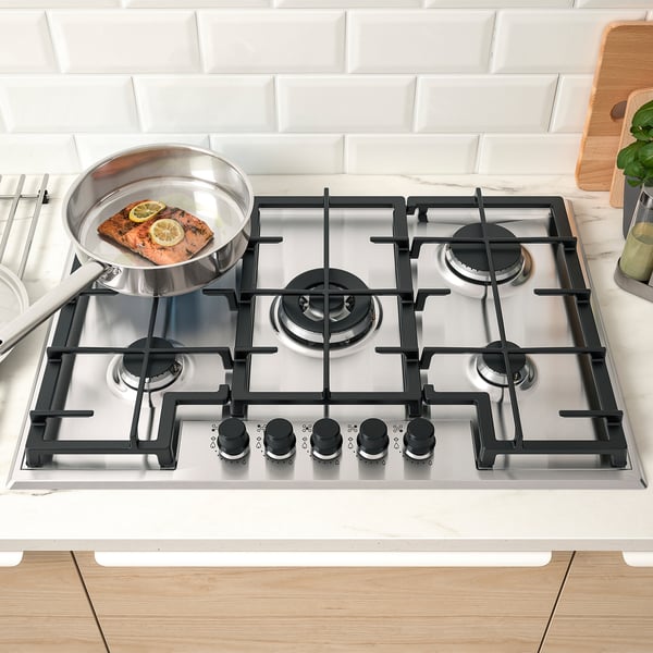 SKÅLAN gas hob, IKEA 500 stainless steel, 74 cm