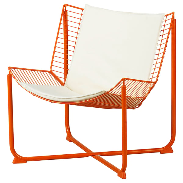 SKÅLBODA armchair, orange/Ransta beige