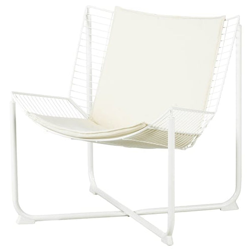 SKÅLBODA - Armchair, white/Ransta beige