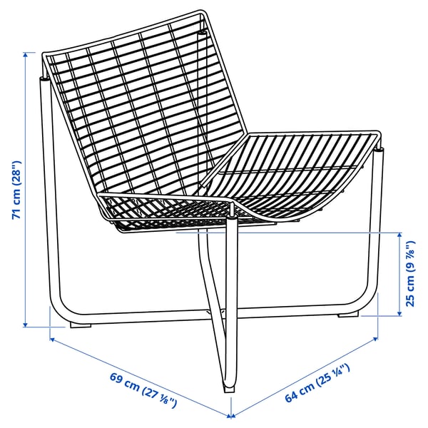 SKÅLBODA armchair, black, 64x71x69 cm