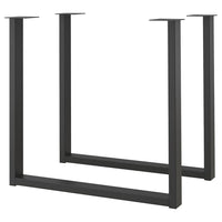 SKÅLSTA table leg, U-shaped black-grey, 4 cm, 2 pack
