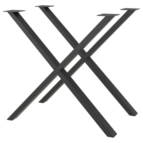 SKÅLSTA table leg, X-shaped black-grey, 4 cm, 2 pack
