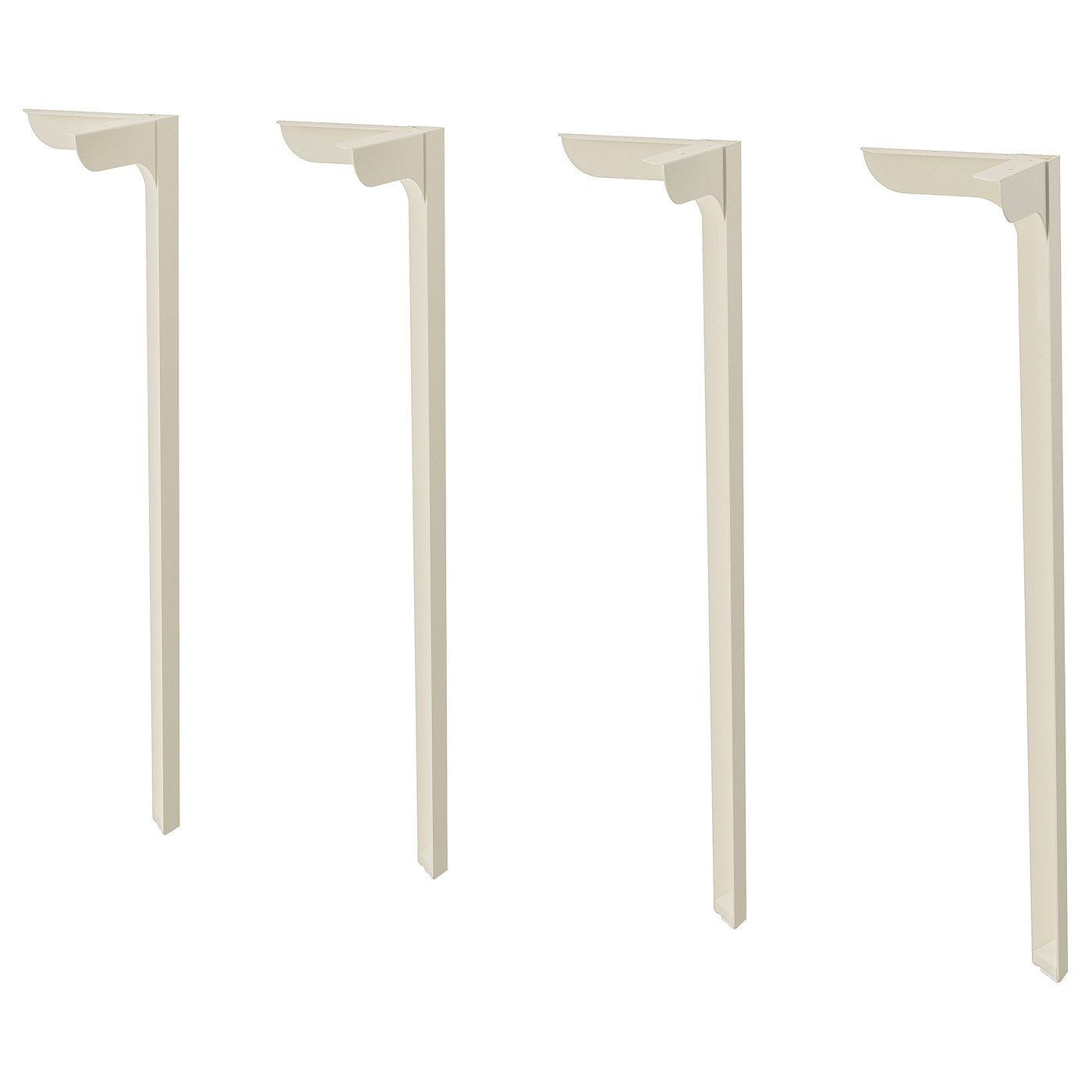 SKÅLSTA table leg, straight light grey-beige, 4 cm, 4 pack