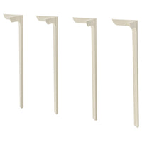 SKÅLSTA table leg, straight light grey-beige, 4 cm, 4 pack