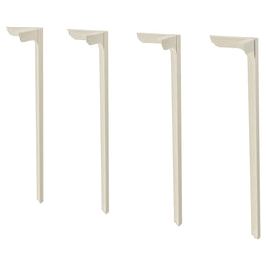SKÅLSTA table leg, straight light grey-beige, 4 cm, 4 pack