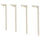 SKÅLSTA table leg, straight light grey-beige, 4 cm, 4 pack