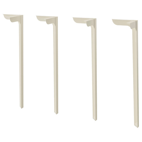 SKÅLSTA table leg, straight light grey-beige, 4 cm, 4 pack