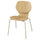 SKÅLSTA chair, oak veneer/tubular metal/light grey-beige, 45x82x50 cm