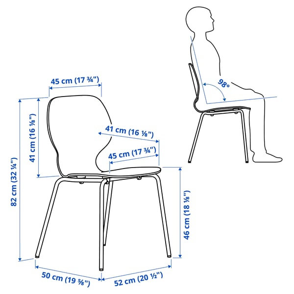 SKÅLSTA chair, oak veneer/tubular metal/light grey-beige, 52x82x50 cm