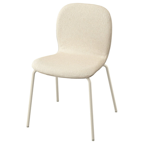 SKÅLSTA chair, Knäbäck beige/tubular metal/light grey-beige, 46x80x50 cm