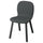 SKÅLSTA chair, Knäbäck dark grey/profiled metal/black-grey, 46x80x52 cm