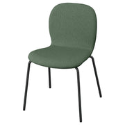 SKÅLSTA chair, Knäbäck grey-green/tubular metal/black-grey, 52x80x50 cm
