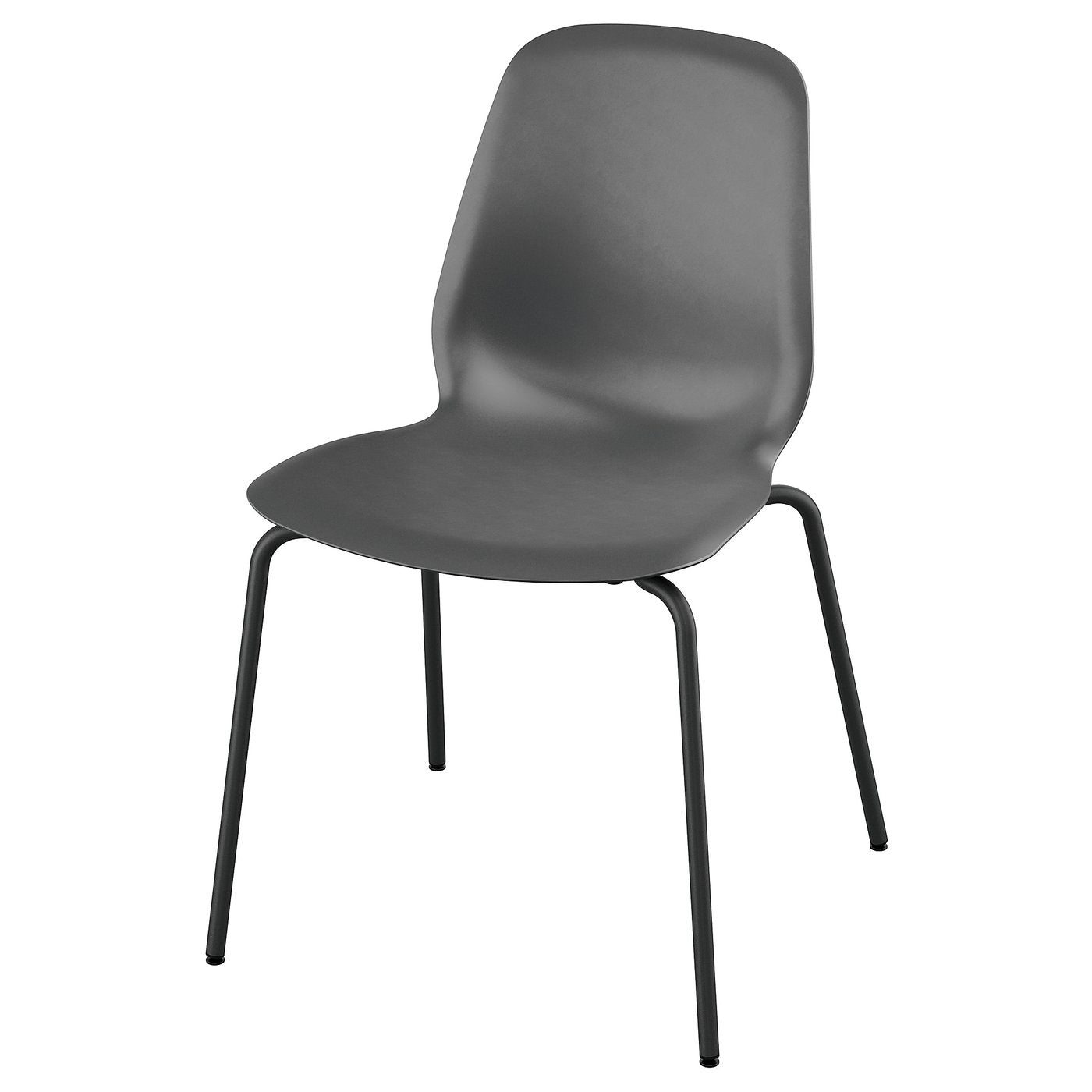SKÅLSTA chair, plastic black/tubular metal/black-grey, 45x81x50 cm