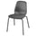 SKÅLSTA chair, plastic black/tubular metal/black-grey, 45x81x50 cm