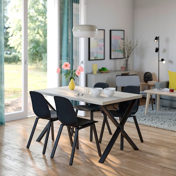 SKÅLSTA seat shell, plastic black, 45x42 cm