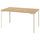 SKÅLSTA table, oak effect/straight light grey-beige, 140x80 cm