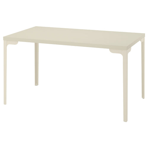 SKÅLSTA table, light grey-beige/straight light grey-beige, 140x80 cm