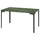 SKÅLSTA table, dark grey-green marble effect/straight black-grey, 140x80 cm