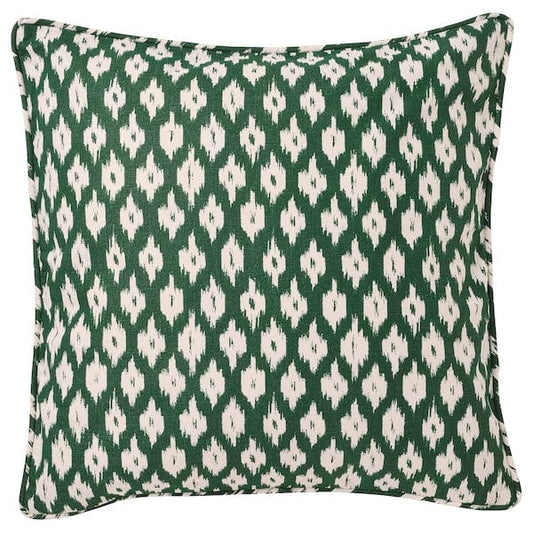 Ikea SKÅNEFIBBLA - Cushion cover, green/white, 50x50 cm