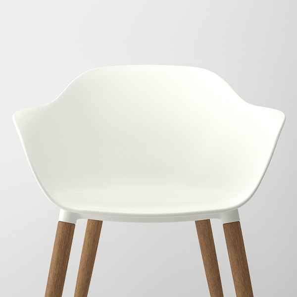 SKANSNÄS / GRÖNSTA - Table and 4 chairs, armrests brown/white,150/205 cm