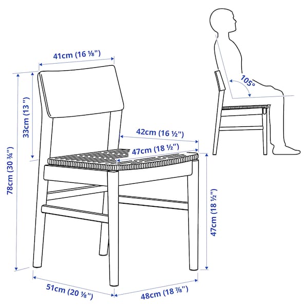 SKANSNÄS - Chair, beech brown