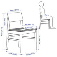 SKANSNÄS / SKANSNÄS - Table and 4 chairs, beech brown/beech brown,115/170 cm