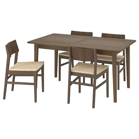 Ikea SKANSNÄS / SKANSNÄS - Table and 4 chairs, beech brown/beech brown,150/205 cm