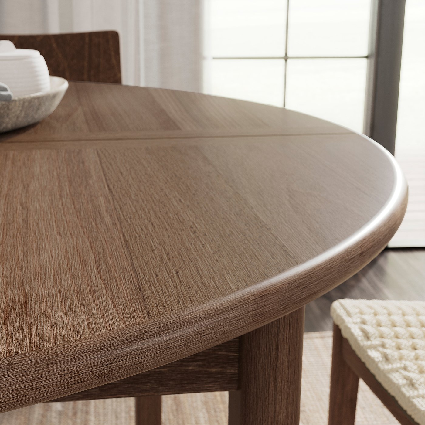 SKANSNÄS / SKANSNÄS table and 4 chairs, brown beech/black beech, 115/170 cm