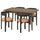 SKANSNÄS / STOCKHOLM 2025 table and 4 chairs, brown beech/dark brown leather, 150/205 cm
