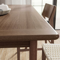 SKANSNÄS - Extending table, beech brown/wood veneer,150/205x90 cm