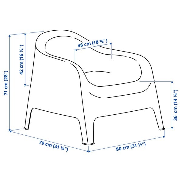 Ikea SKARPÖ - Poltrona da giardino, beige