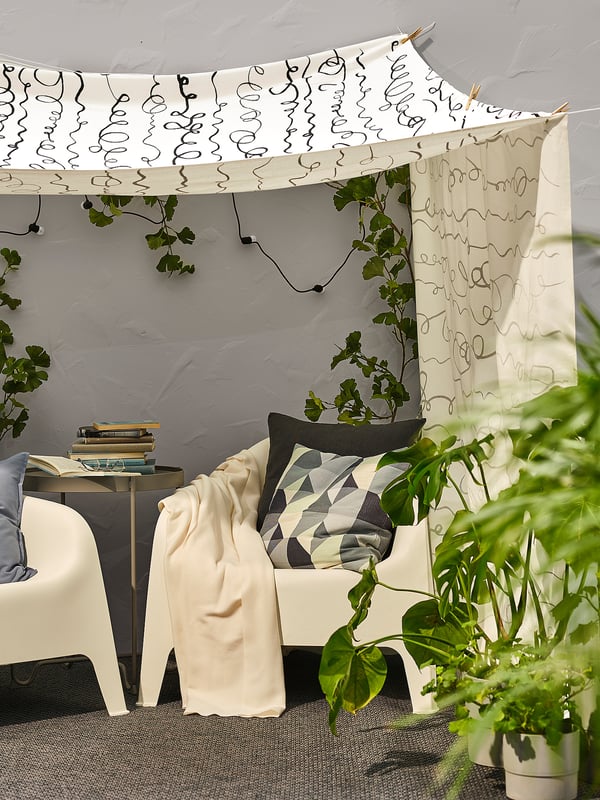 SKARPÖ armchair, outdoor, white, 81x71x79 cm