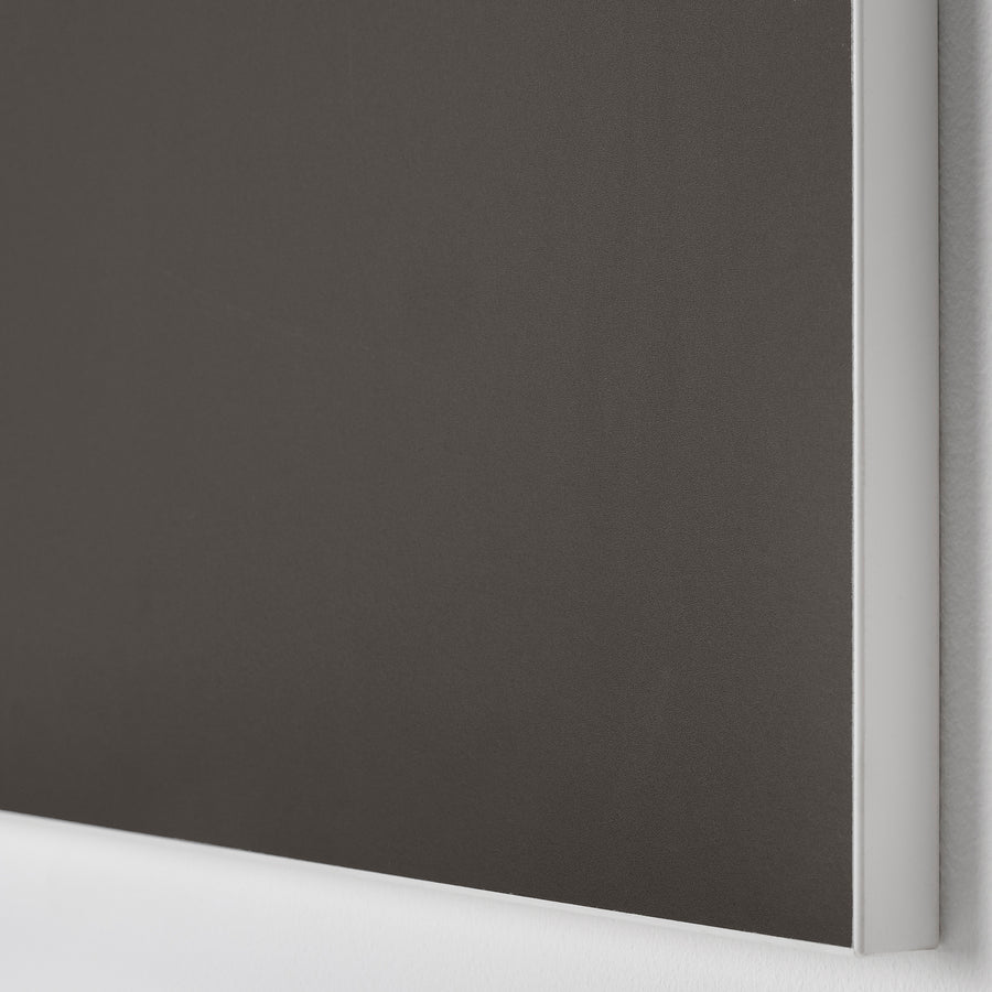 SKATVAL door with soft closing hinges, dark grey, 60x60 cm