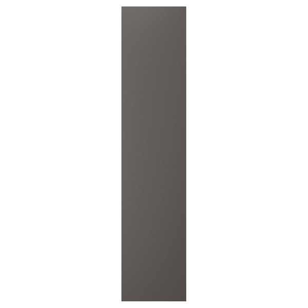 SKATVAL door with hinges, dark grey, 40x180 cm