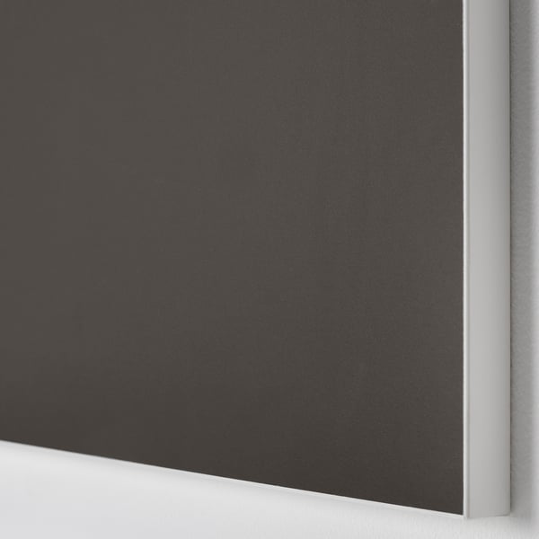 SKATVAL door with hinges, dark grey, 60x180 cm