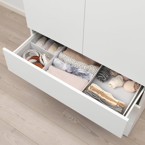 SKATVAL - Drawer, white/dark grey, 80x42x20 cm