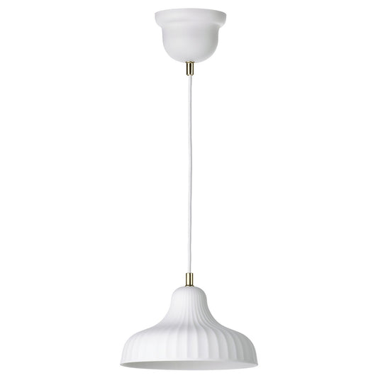 SKIVTOFS pendant lamp, off-white/ceramic, 24 cm