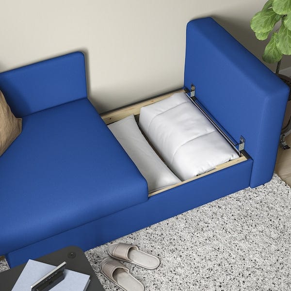 Ikea SKÖNABÄCK - 2-seater sofa bed, Knisa bright blue