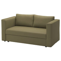 SKÖNABÄCK 2-seat sofa-bed, Vissle yellow-green, 158 cm