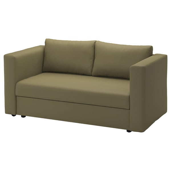 SKÖNABÄCK 2-seat sofa-bed, Vissle yellow-green, 190x158 cm