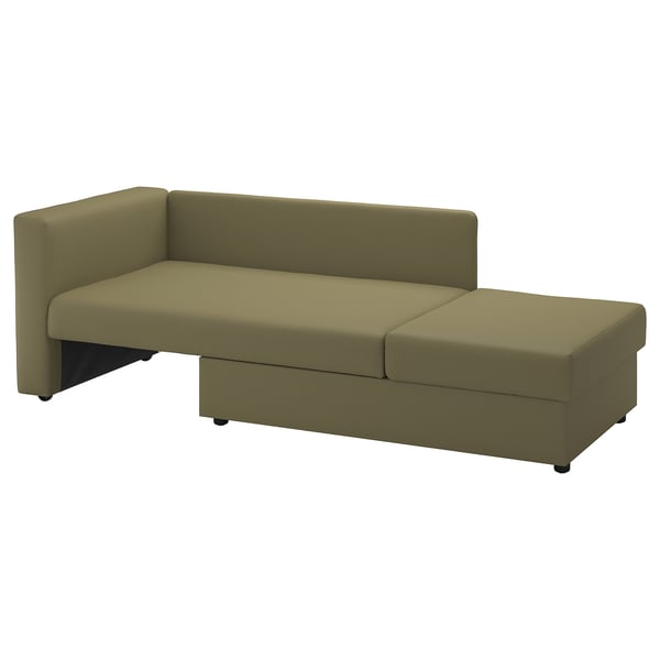 SKÖNABÄCK 2-seat sofa-bed, Vissle yellow-green, 158 cm