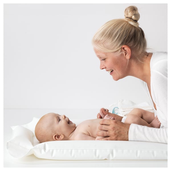 SKÖTSAM babycare mat, white, 53x80x2 cm